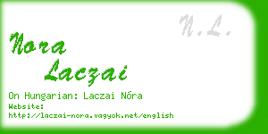 nora laczai business card